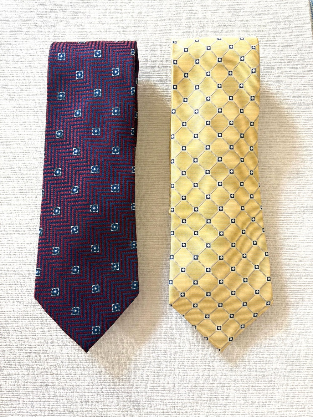 Jos.A.Bank Reserve and Traveler PAIR of  Men's Patterned Neckties